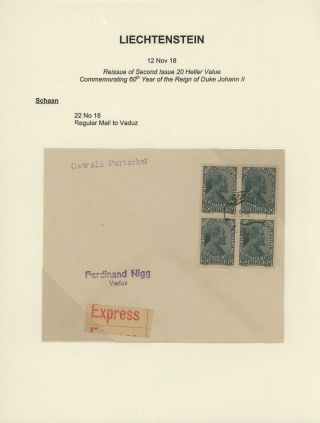 LIECHTENSTEIN 1900-1950 – Blatt 28
