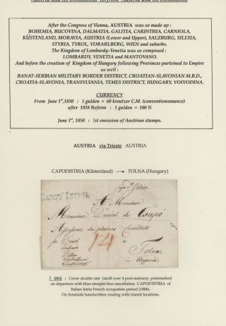 MAIL IN TRANSIT VIA TRIESTE – sheet 2
