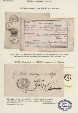MAIL IN TRANSIT VIA TRIESTE – sheet 3