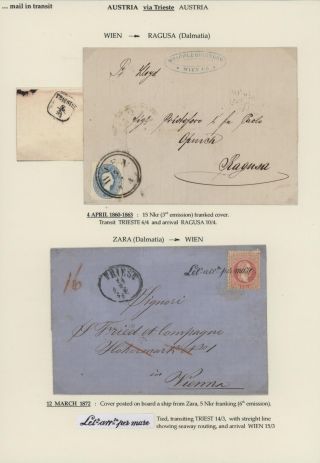 MAIL IN TRANSIT VIA TRIESTE – sheet 5