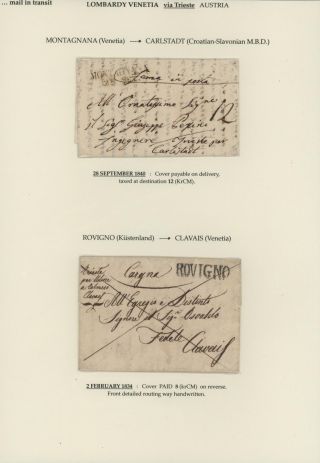 MAIL IN TRANSIT VIA TRIESTE – sheet 7