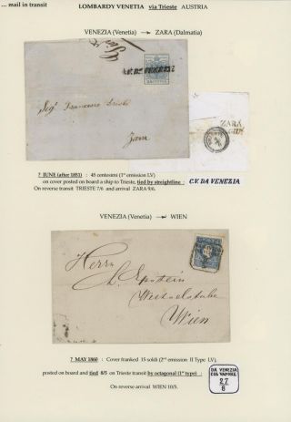 MAIL IN TRANSIT VIA TRIESTE – sheet 8