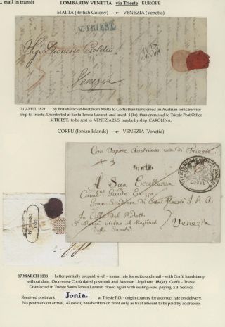 MAIL IN TRANSIT VIA TRIESTE – sheet 11