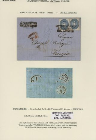 MAIL IN TRANSIT VIA TRIESTE – sheet 18