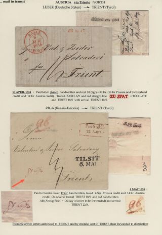 MAIL IN TRANSIT VIA TRIESTE – sheet 20