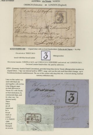MAIL IN TRANSIT VIA TRIESTE – sheet 21