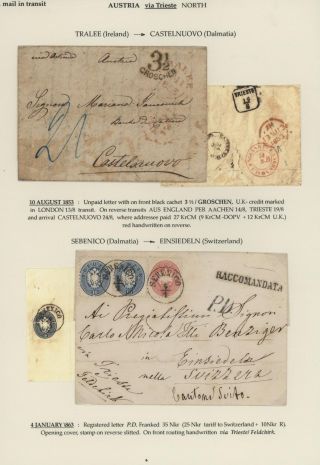 MAIL IN TRANSIT VIA TRIESTE – sheet 22