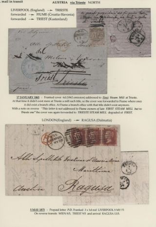 MAIL IN TRANSIT VIA TRIESTE – sheet 25