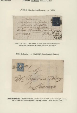 MAIL IN TRANSIT VIA TRIESTE – sheet 27