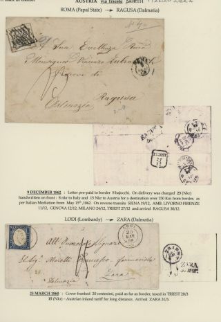 MAIL IN TRANSIT VIA TRIESTE – sheet 28