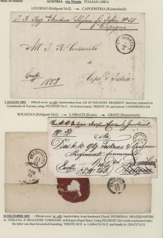 MAIL IN TRANSIT VIA TRIESTE – sheet 29