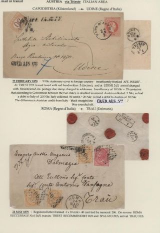 MAIL IN TRANSIT VIA TRIESTE – sheet 31