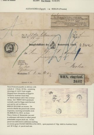 TRANZITNÍ POŠTA PŘES TERST – list 102