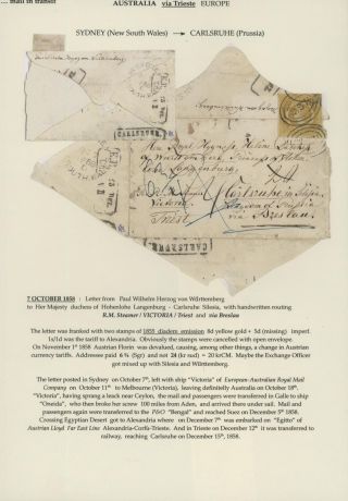 TRANZITNÍ POŠTA PŘES TERST – list 121