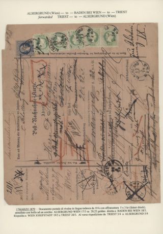 TRANZITNÍ POŠTA PŘES TERST – list 129