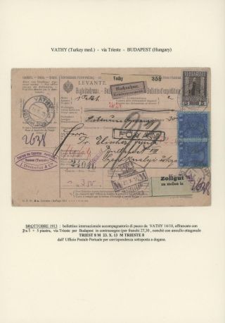 DURCHGANGPOST ÜBER TRIESTE – Blatt 154