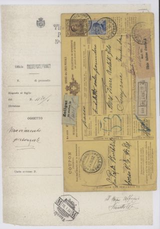 DURCHGANGPOST ÜBER TRIESTE – Blatt 165