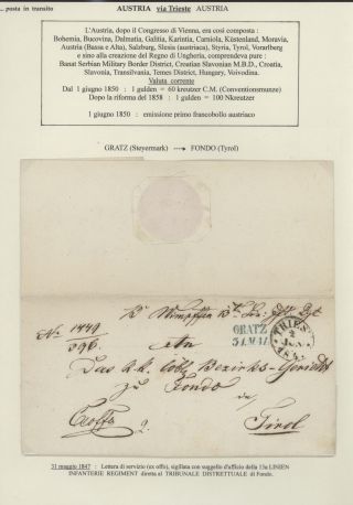 DURCHGANGPOST ÜBER TRIESTE – Blatt 166