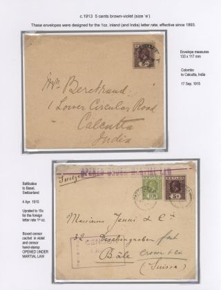 GANZSACHEN VON CEYLON 1857-1935 – Blatt 32