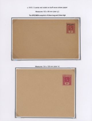 CEYLON POSTAL STATIONERY 1857-1935 – sheet 34