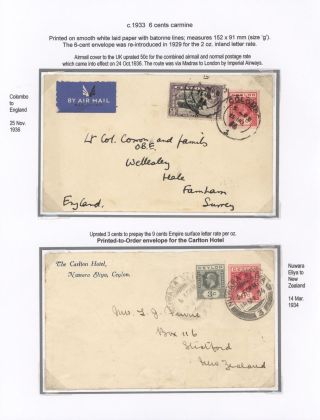CEYLON POSTAL STATIONERY 1857-1935 – sheet 47