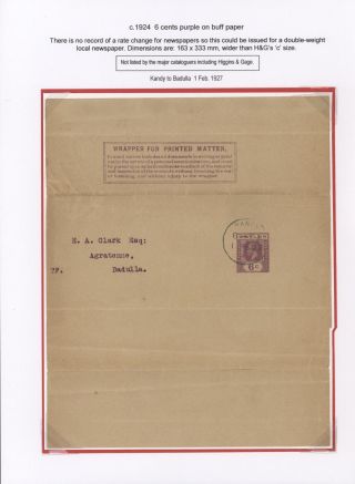 CEYLON POSTAL STATIONERY 1857-1935 – sheet 63