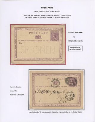 CEYLON POSTAL STATIONERY 1857-1935 – sheet 67