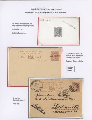 CEYLON POSTAL STATIONERY 1857-1935 – sheet 71