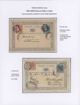 CEYLON POSTAL STATIONERY 1857-1935 – sheet 81