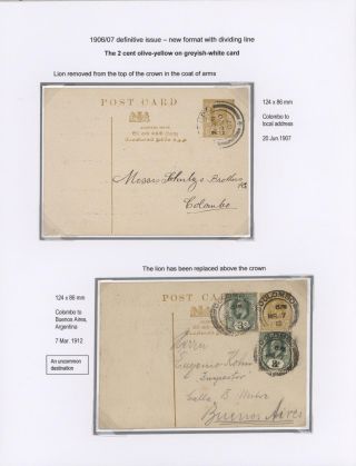CEYLON POSTAL STATIONERY 1857-1935 – sheet 89