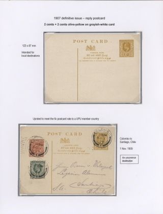 CEYLON POSTAL STATIONERY 1857-1935 – sheet 90