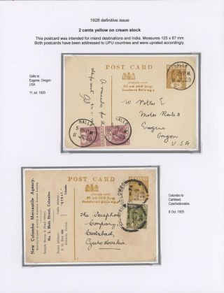 CEYLON POSTAL STATIONERY 1857-1935 – sheet 99