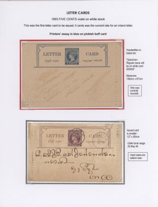 CEYLON POSTAL STATIONERY 1857-1935 – sheet 101