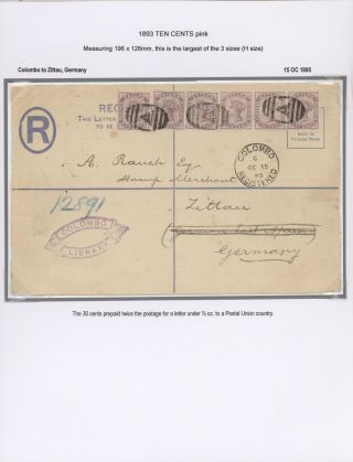 CEYLON POSTAL STATIONERY 1857-1935 – sheet 118