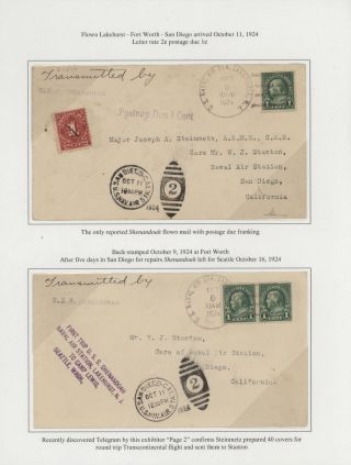 FLOWN MAIL ON U.S.S. SHENANDOAH – sheet 3