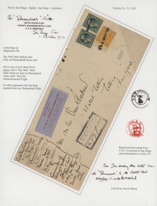 FLOWN MAIL ON U.S.S. SHENANDOAH – sheet 4