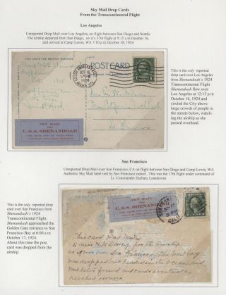 FLOWN MAIL ON U.S.S. SHENANDOAH – sheet 6