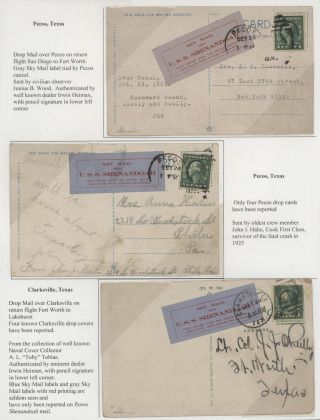 FLOWN MAIL ON U.S.S. SHENANDOAH – sheet 7