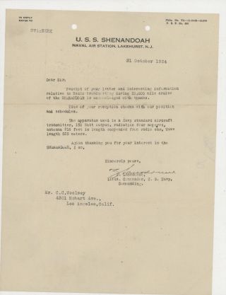 FLOWN MAIL ON U.S.S. SHENANDOAH – sheet 9