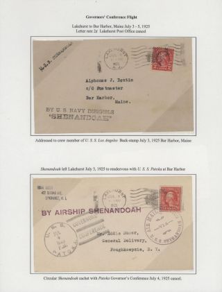 FLOWN MAIL ON U.S.S. SHENANDOAH – sheet 10