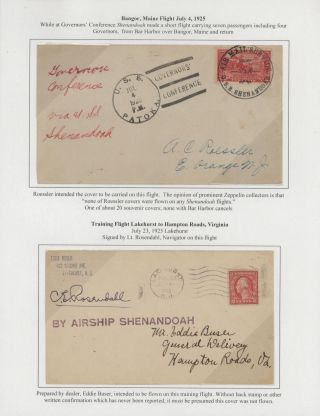 FLOWN MAIL ON U.S.S. SHENANDOAH – sheet 12