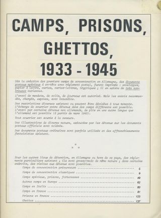 CAMPS, PRISONS, GHETTOS 1933-1945 – sheet 1
