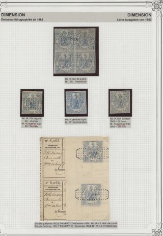 FRENCH REVENUE STAMPS „DIMENSION“ - HISTORICAL OVERVIEW – sheet 8