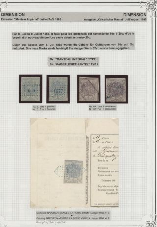 FRENCH REVENUE STAMPS „DIMENSION“ - HISTORICAL OVERVIEW – sheet 12