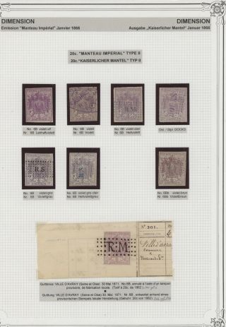 FRENCH REVENUE STAMPS „DIMENSION“ - HISTORICAL OVERVIEW – sheet 15