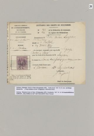 FRENCH REVENUE STAMPS „DIMENSION“ - HISTORICAL OVERVIEW – sheet 33