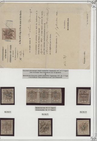 FRENCH REVENUE STAMPS „DIMENSION“ - HISTORICAL OVERVIEW – sheet 35