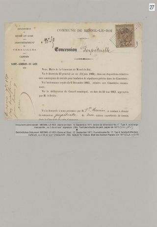 FRENCH REVENUE STAMPS „DIMENSION“ - HISTORICAL OVERVIEW – sheet 38