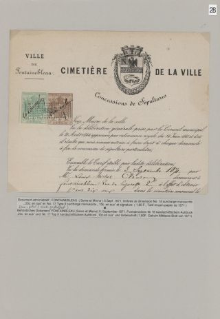 FRENCH REVENUE STAMPS „DIMENSION“ - HISTORICAL OVERVIEW – sheet 39