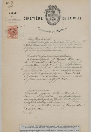 FRENCH REVENUE STAMPS „DIMENSION“ - HISTORICAL OVERVIEW – sheet 41